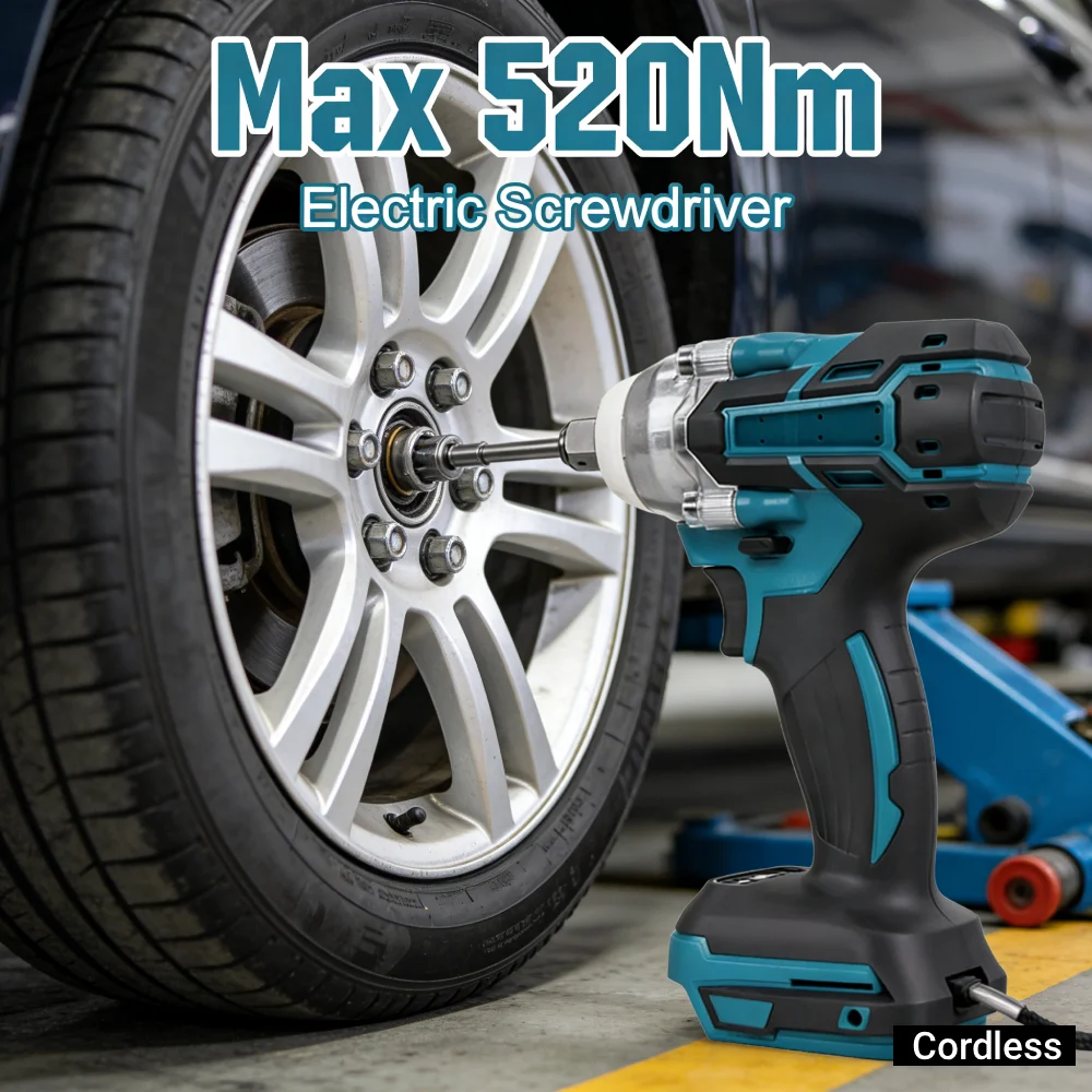 

Бесщеточный искровой электрический ударный гайковерт для аккумулятора Makita 18 В-21 В, 3600 об/мин, аккумуляторная батарея, электрическая дрель