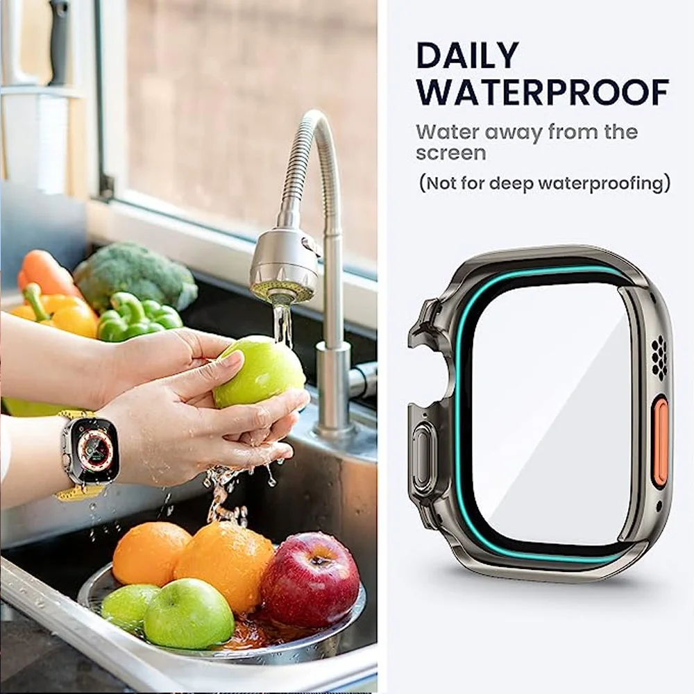 Hoes Voor Apple Watch 45Mm 44Mm 40Mm 41Mm Harde Pc Voor-En Achterbumper Hoesje Iwatch Serie 8 7 Se 6 5 4 Veranderen Naar Ultra Horlogekast