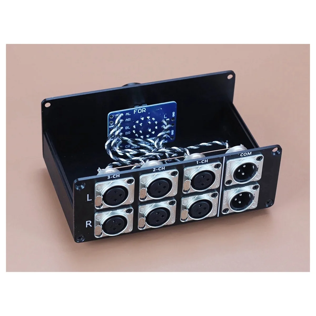 Selector de conmutación de señal de Audio HIFI XLR caja de distribución sin pérdidas 1 en 3 salidas, para altavoces amplificadores decodificador de CD