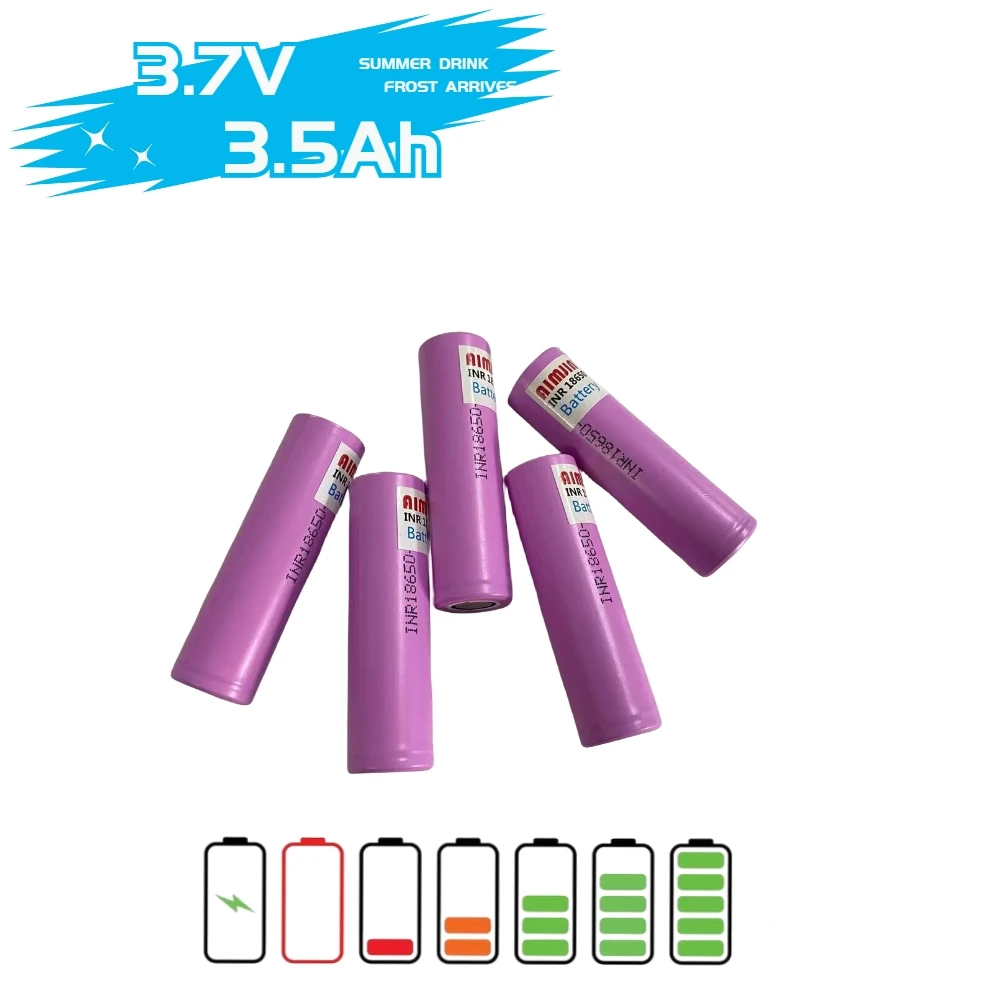 INR18650-35E 3.7V 3500mah 18650 Battery 20A Lithium Lon Battery Replacement External Battery+Charger