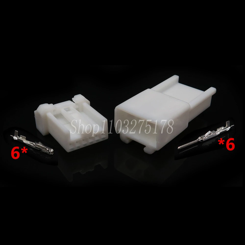 1 Set 6 Pin 6098-4943 6098-4979 Automobile Wire Cable Connector Car Rearview Mirror Plug for Honda