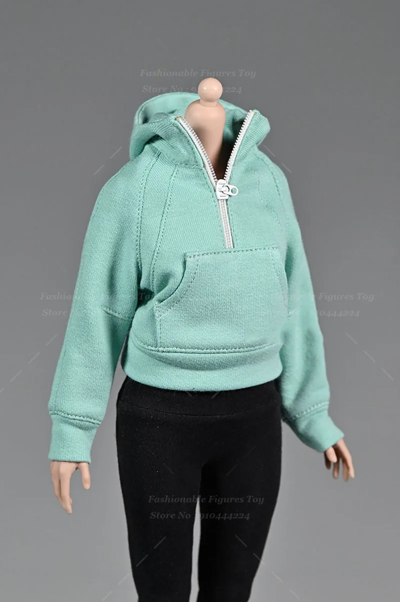 1/6 Vrouwen Soldaat Trui Korte Lange Mouwen Halve Rits Hoodie Stad Meisjes Sport Tops Poppen Accessoire Voor 12 ''Action Figure