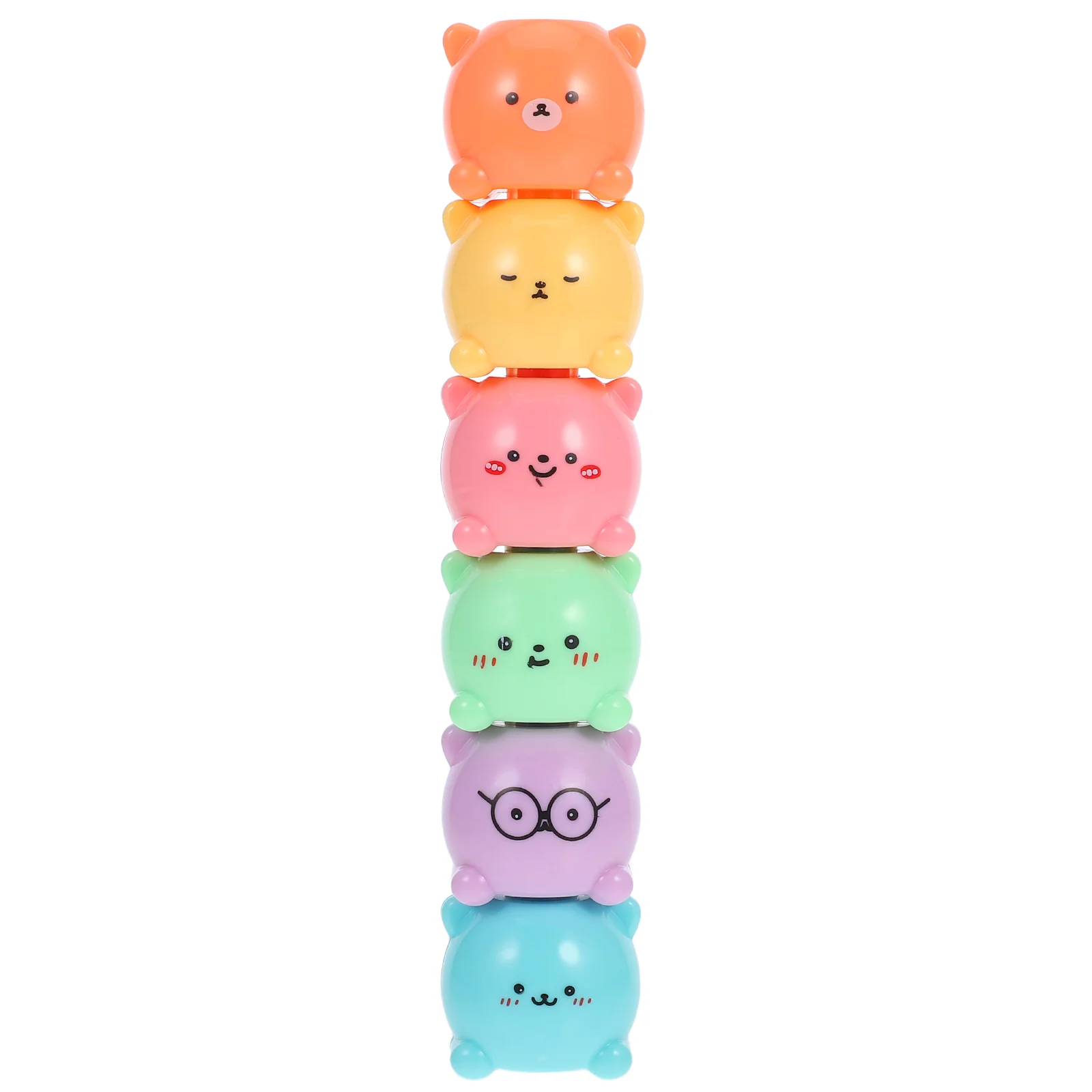 

Bear Highlighter Compact Marking Pen Student Portable Scrapbook Marker Bookmarks School Supplies Convenient Plastic