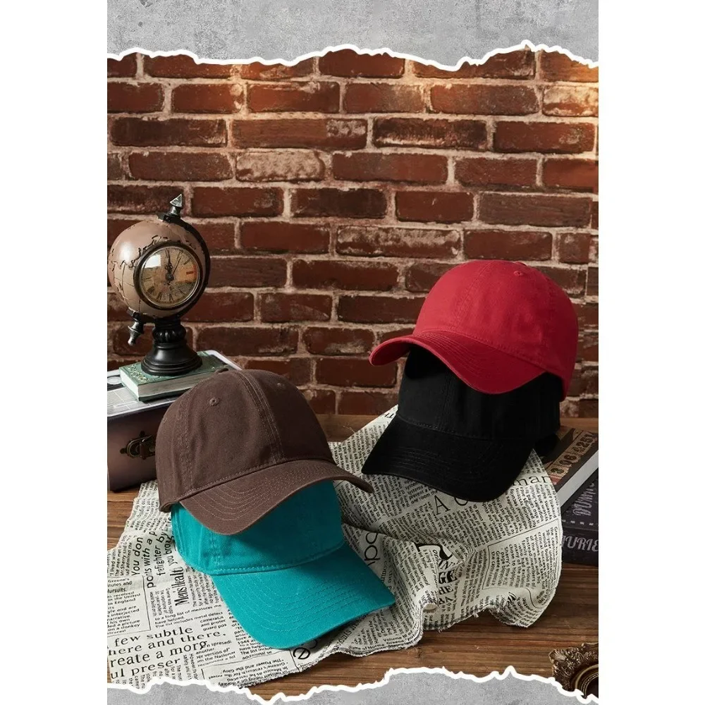 New Washed Baseball Cap Women Men Summer Hat Snapback Adjustable Vintage Soft Casual Sunshade Street Trucker Cap Solid Color Hat
