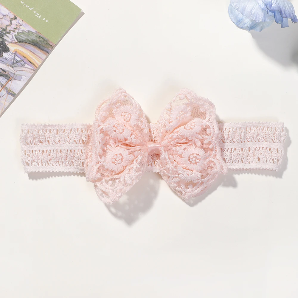 1pcs Baby Girls Bows Lace Headbands Soft Cute Hair Bands for Newborn Toddlers Hair Accessories Photography Props