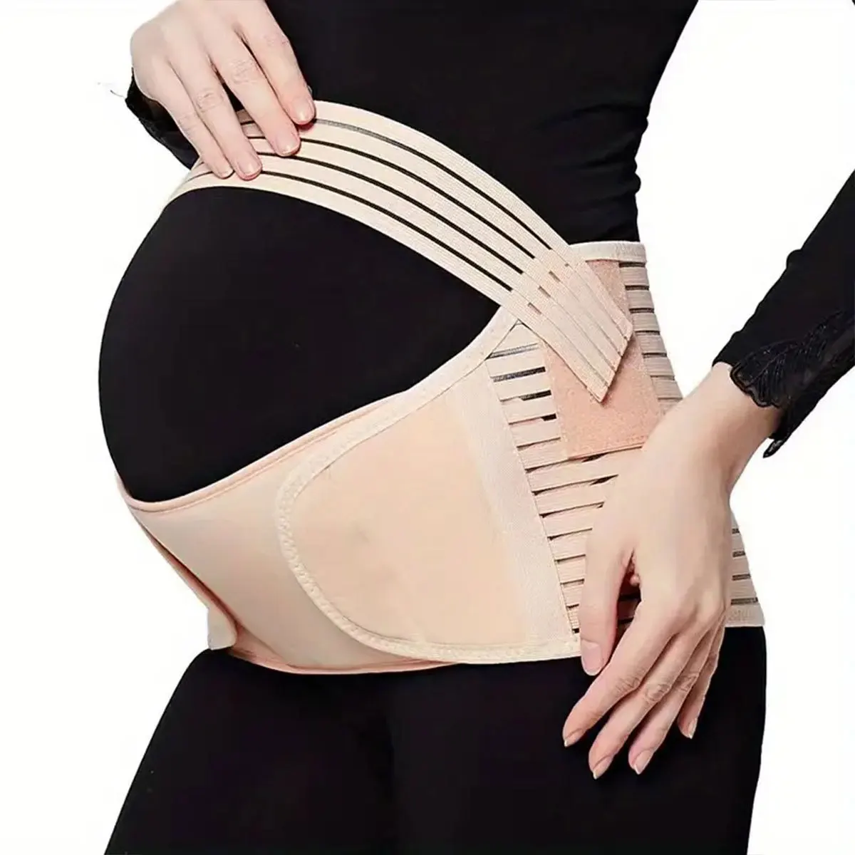 

Pregnant Women Support Belly Band Back Clothes Belt Adjustable Waist Care Maternity Abdomen Brace Protector Pregnancy