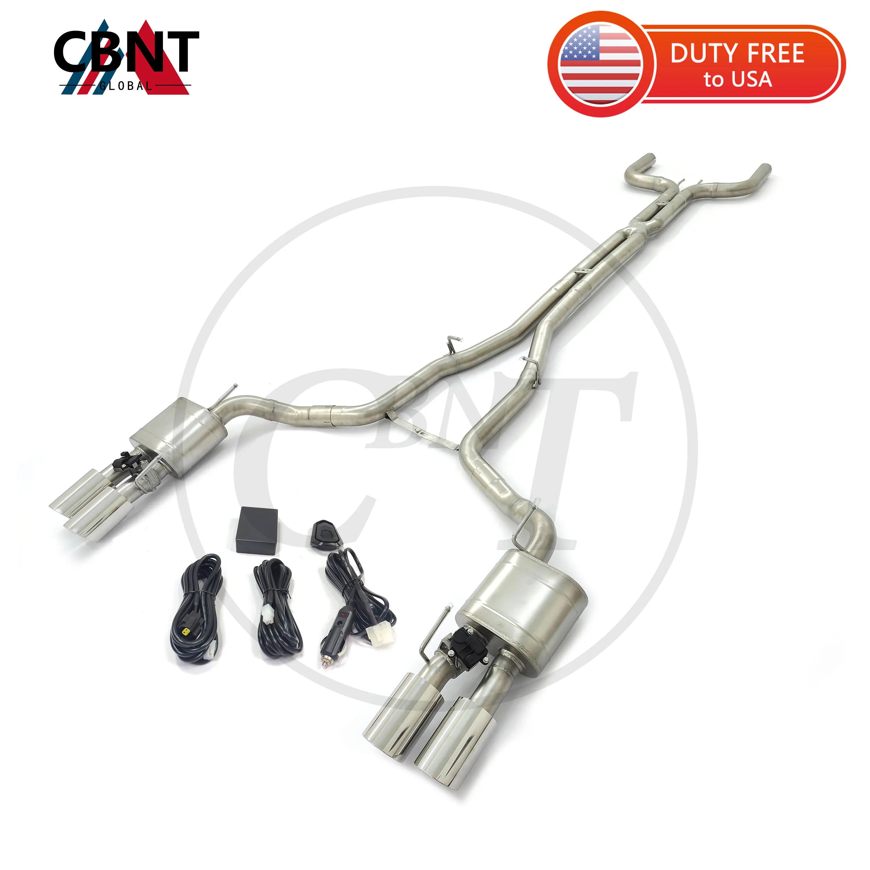 

CBNT Valved Catback for Maserati Quattroporte Ghibli SQ4 3.0T Performance Exhaust Pipe with Valve Muffler SS304 Exhaust System