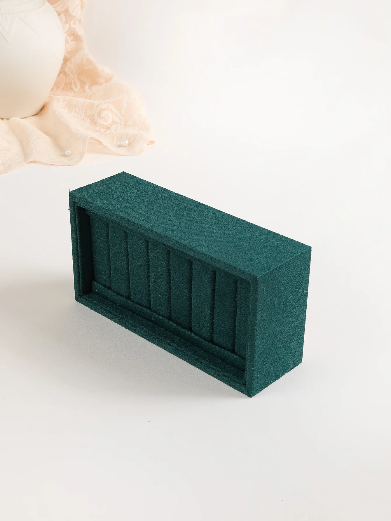 High-grade Velvet Suede Jewelry Display Tray Ring Earring Organizer Holder Rack Showcase Plate Fashion Jewellry Storage Box Case