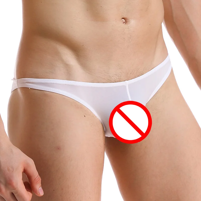 Men's Sexy Ultra Thin Triangle Briefs Underwear Low Waist Underpants Comfort Fit Soft Underwear U-Bulge Pouch Panties