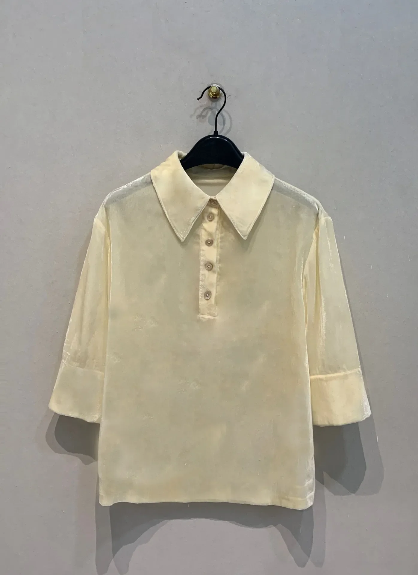 

Модная новая винтажная рубашка в гонконгском стиле Ropa Mujer, бархатная свободная рубашка с отложным воротником, японский тонкий элегантный универсальный укороченный топ