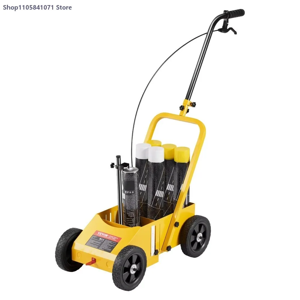 Heavy Duty 4 Wheel Road Line Marking Machine 2-4 Inch Adjustable Width Pavement Striping Machine for Parking Lot Road