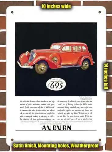 Metal Sign - 1934 Auburn _0- 10x14 inches