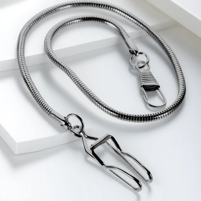 

Alloy Pocket Watch Chain Black Snake Clip for Men Vintage Metal Chains Accessories Hanging Key Decor Pocket Watch Link