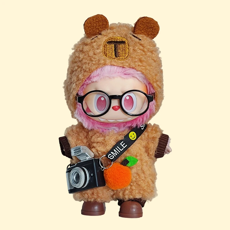 Vestiti di moda Ropa Labubu Vestiti Outfit Accessori per bambole per 15/17 cm Labubu V2 V1 Bretelle per bambole di peluche Vestito