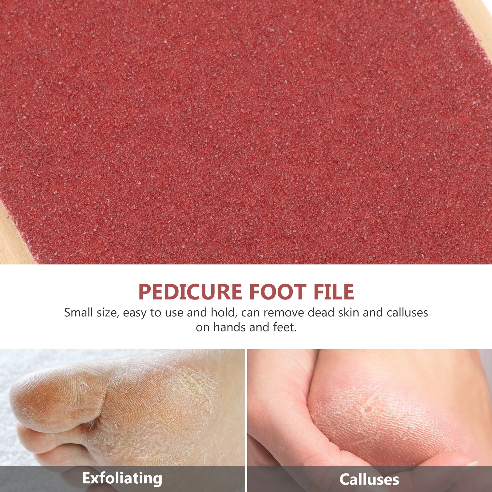 

3 Pcs Foot Scraper Pedicure Tool Bamboo Callus Remover Exfoliating Foot Care Massager Dead Skin Nail File Wooden Board