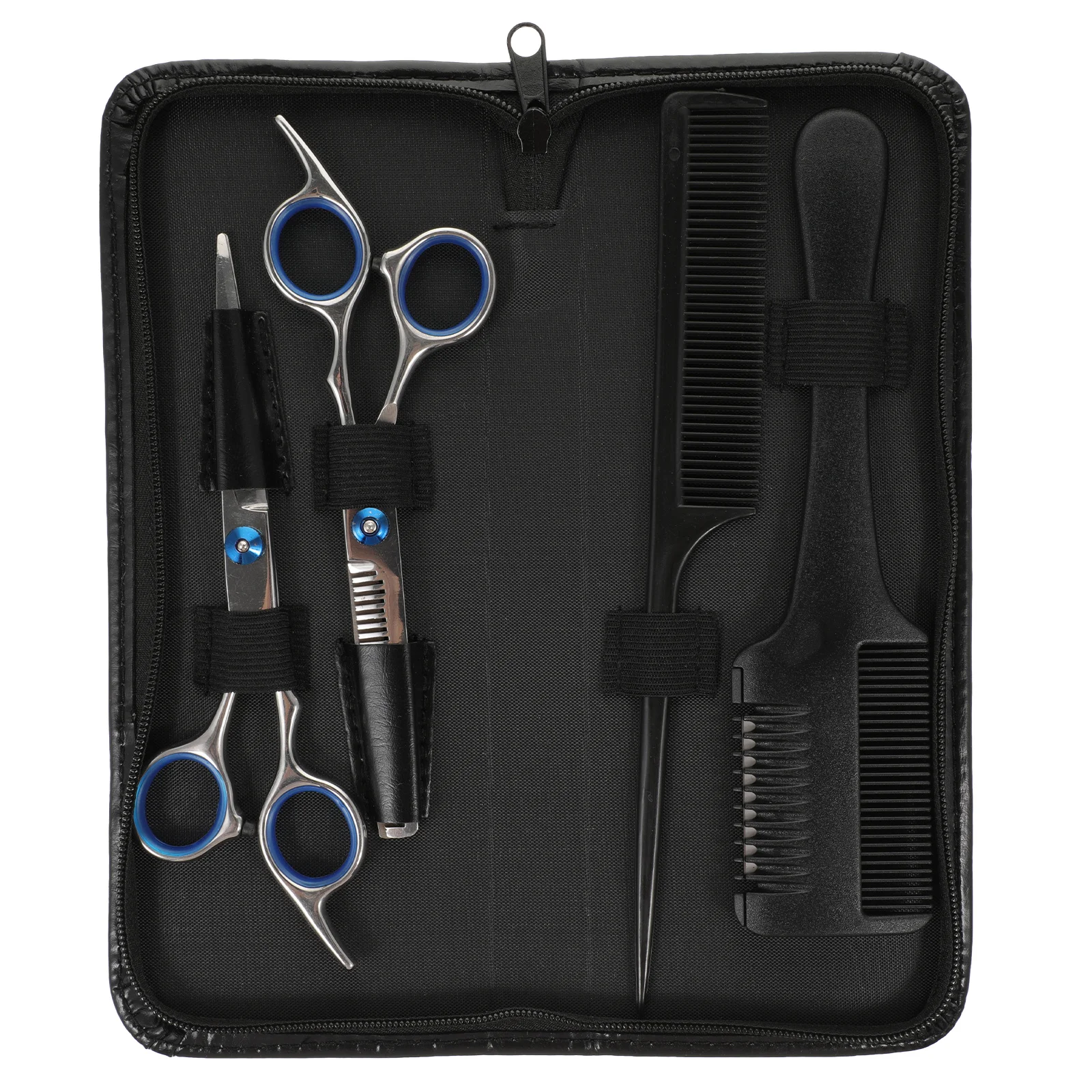 

4pcs Stainless Steel Scissors Set Hair Cutting Tools For Hairdressing Straight Teeth Scissor Comb Bag Durable Corrosion