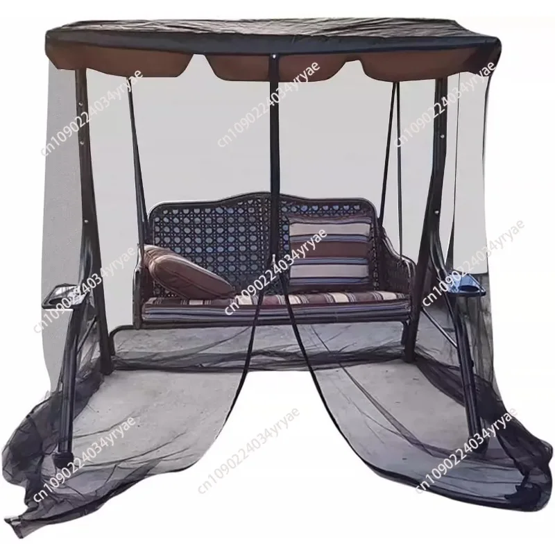 Mosquito Net Durable Outdoor Wrought Iron Hanging Chair Balcony Thousand Autumn Chair Garden Blackout Mosquito Net