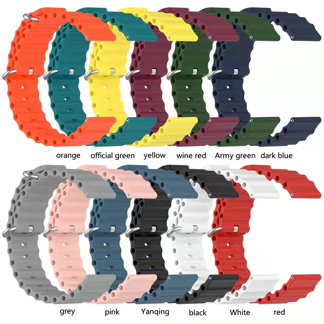 Ocean Band For Redmi Watch 3 lite Sport Band Silicone Loop Strap For Xiaomi Mi Watch3 Active Bracelet 20/22mm accessories