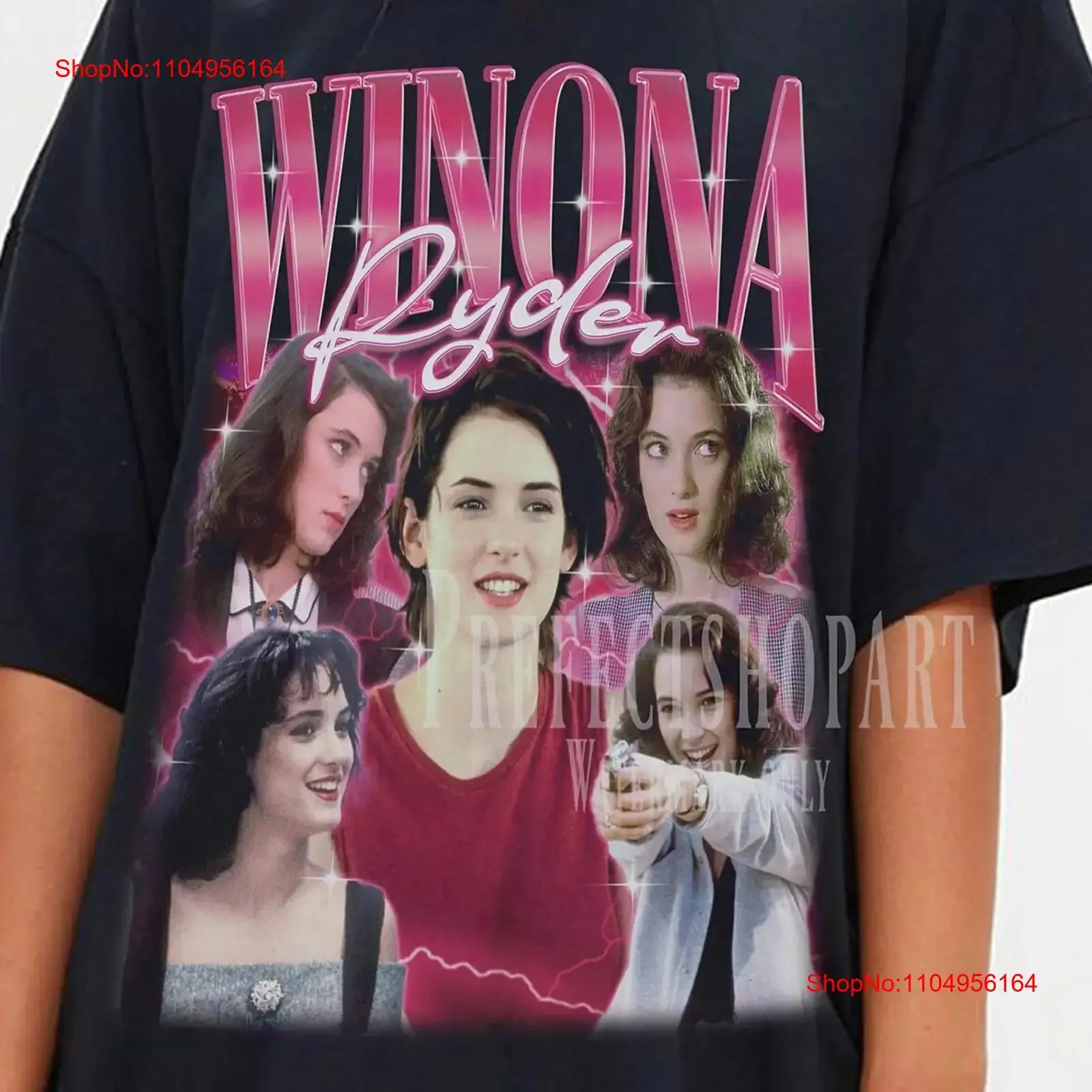 Winona Ryder T Shirt Merch Fan Retro Film Vintage Poster vintage Washed fashion Top For Everyday Wear Slightly Breathable