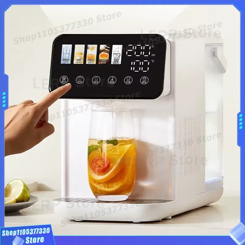 Mini Portable Desktop Instant Water Heater Pumpless Dispenser Compatible with Water Bottle for Home Office Travel Use Compact