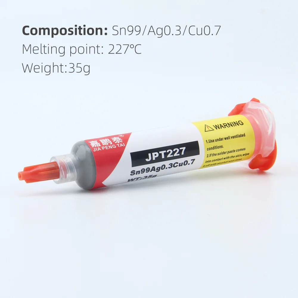 Sn99Ag0.3Cu0.7 High Temperature Needle Tube Solder Paste 35g Independent Pack For SMD BGA Soldering