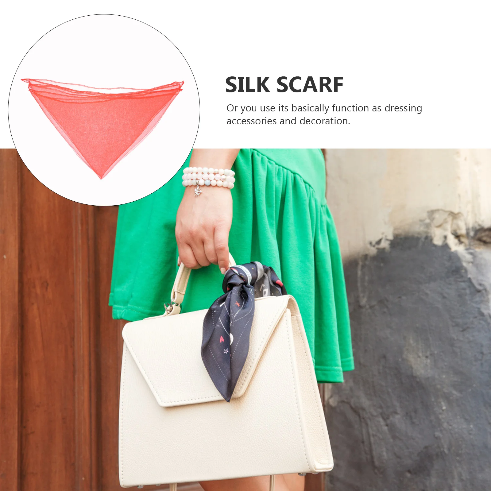 

10 Pcs Solid Color Square Scarf Daily Wear Scarves Satin Play Dance Props Small Performance Chiffon Silk Dancing