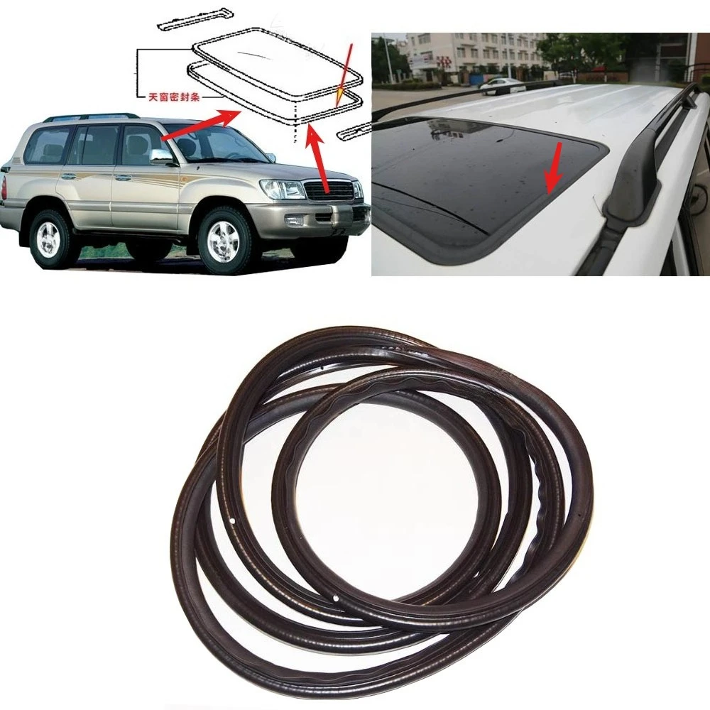 

1 Piece Roof Glass Rubber Seal for Land Cruiser LC100 1998-2007 Sun Glass Protect for LX470 WeatherStrip Top Roof Rubber