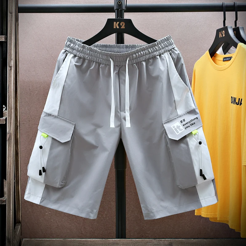 

Youth Casual Workwear Shorts Men's Summer New Style Straight Leg Five-Quarter Length Fashionable Beach Pants mid Waist Trousers