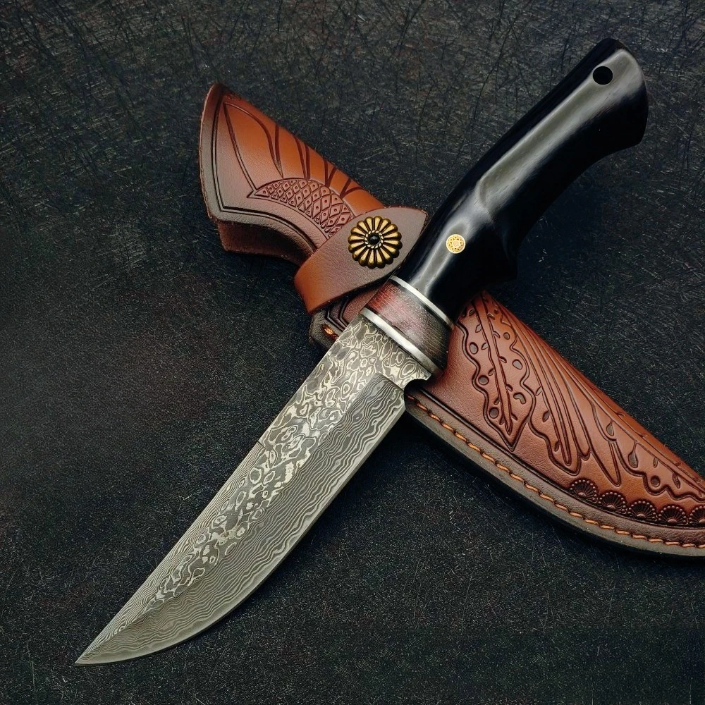 

VG10 дамасское лезвие, ручки из черного дерева, тактический охотничий нож, дикая природа, самооборона, кемпинг, выживание, EDC, инструменты, боевые ножи