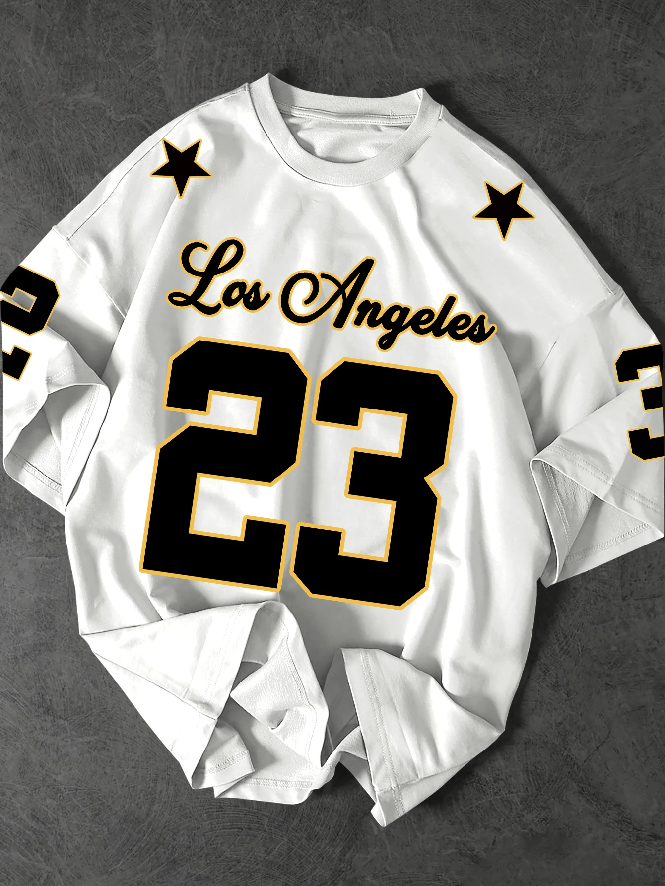 Los Angeles 23 Black Gold Varsity Oversized Tee