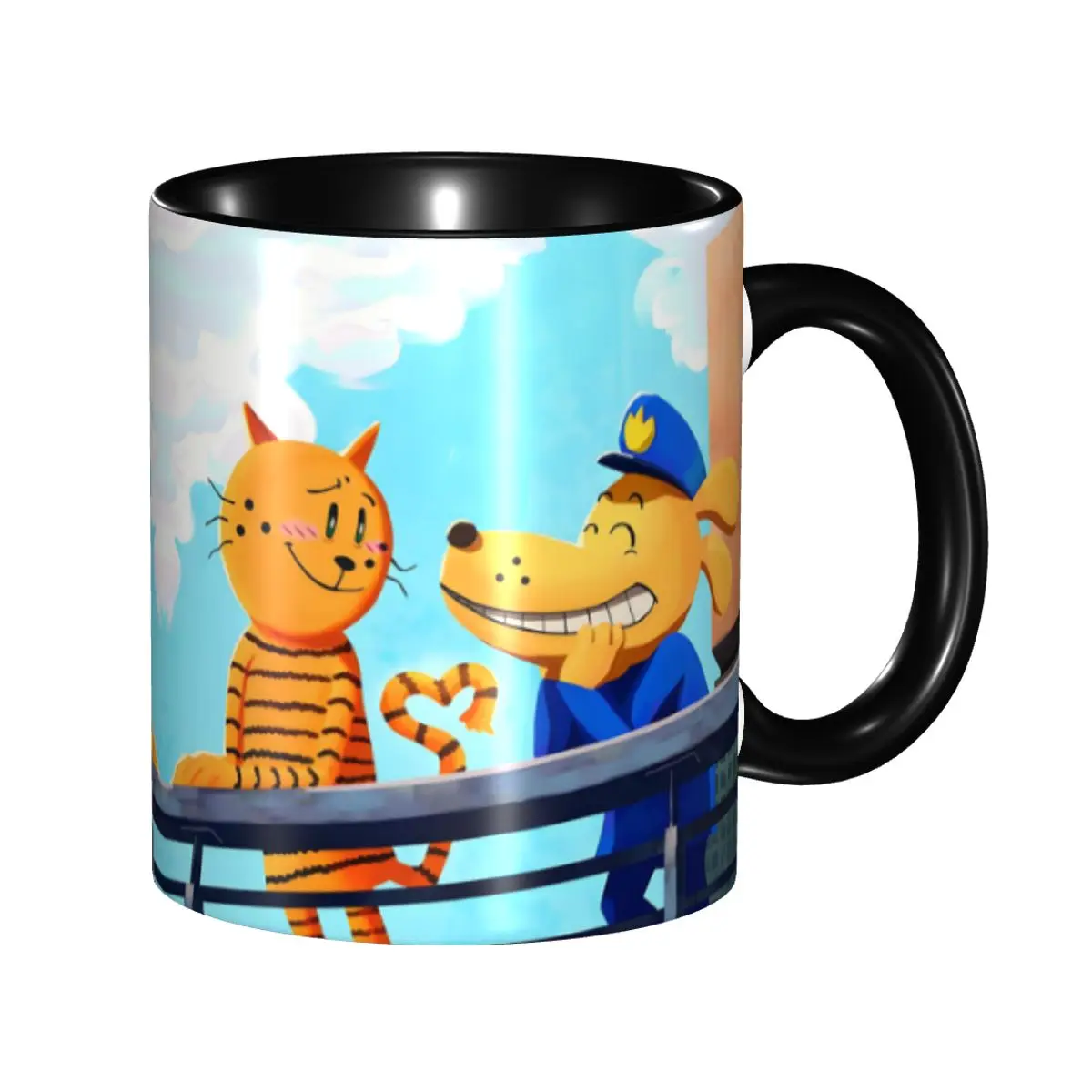 

Custom DIY D-Dogs Ceramic Mugs Fashion Anime Superhero Comedy Coffee Cup Creative Present