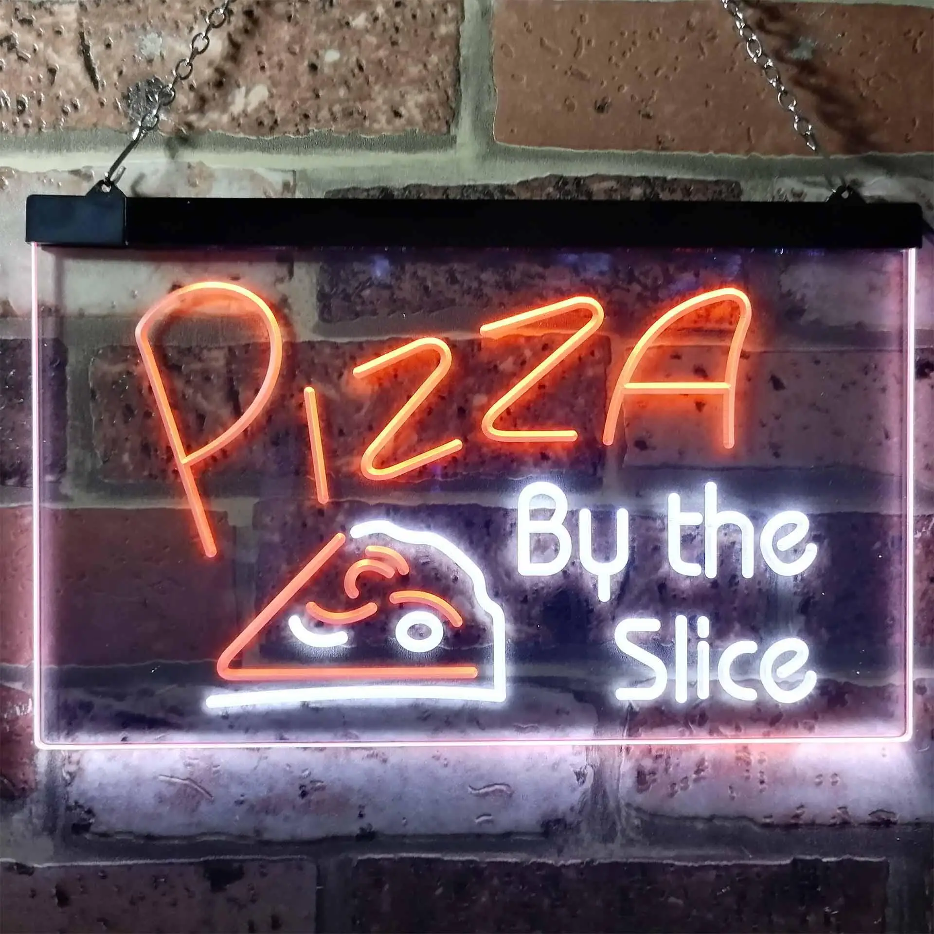 

Pizza by The Slice Dual Color Led Neon Sign st6-i0306