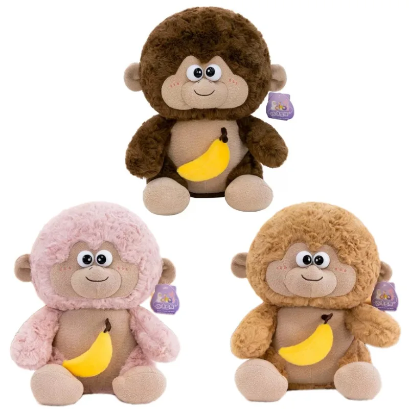 

25cm Cute Banana Monkey Plush Toy Soft Stuffed Cartoon Animal Orangutan Doll Boys Girls Birthday Gifts