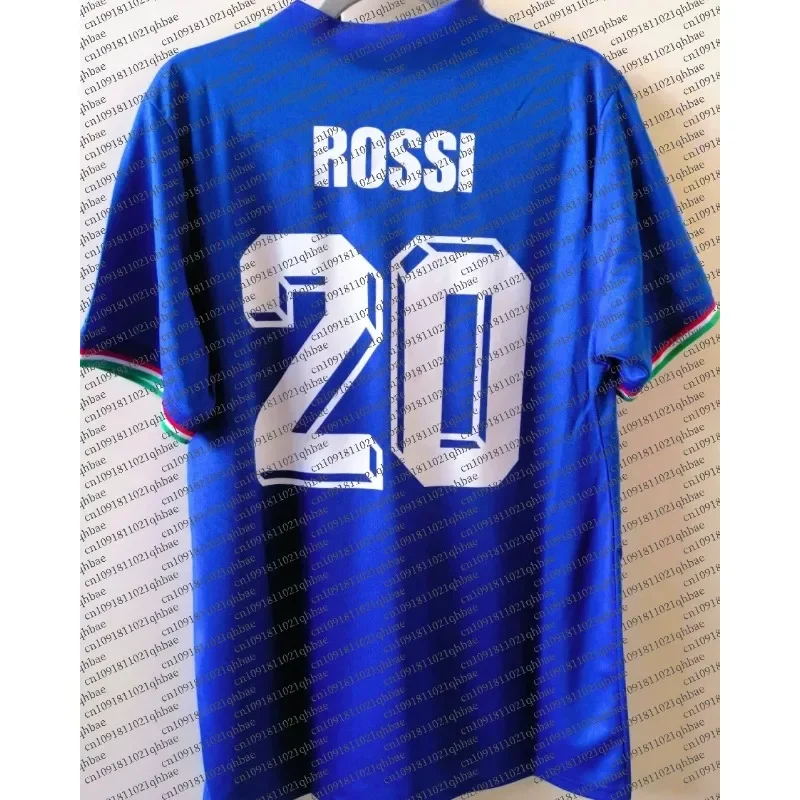 

25. Новая летняя Италия No. Трикотажные изделия Rossi Retro 20, футбольные майки, тренировочные майки, футбольные майки для взрослых и детей