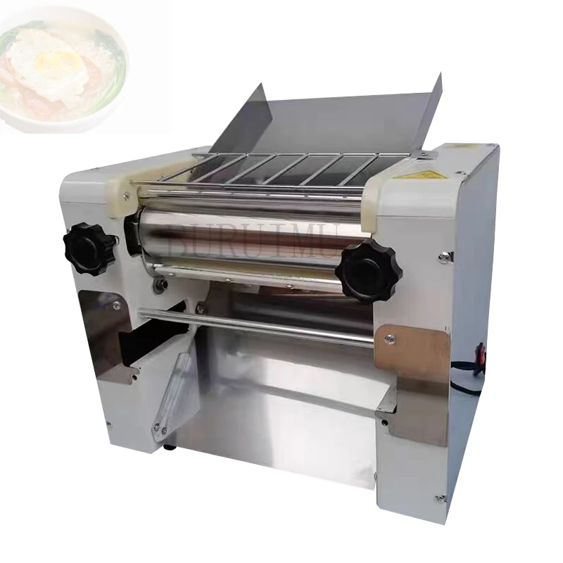 Commercial Kneading Dumpling Maker Noodle Press Machine Noodle Machine Electric Dough Roller Stainless Steel Desktop Pasta