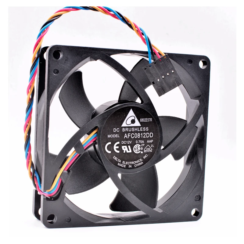 AFC0812DD 8cm 8020 80x80x20mm 80mm fan DC12V 0.75A 4 lines server chassis cooling fan