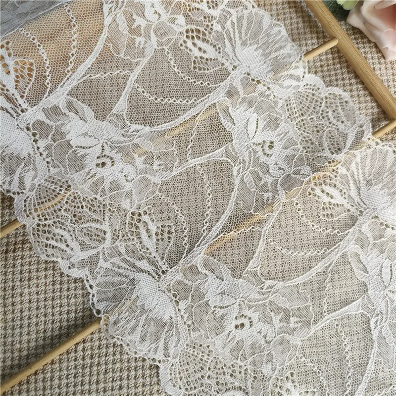 E6126 18.5cm wide DIY white lace accessory high-end wide skirt lace fabric edge hem fabric accessories