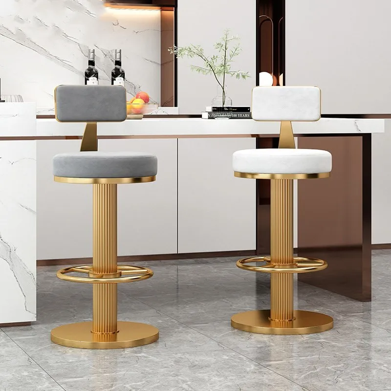 

Luxury Unique Space Saving Bar Chairs Minimalist High Kitchen Stool Aesthetic Style Banqueta De Cozinha Alta Bar Furniture