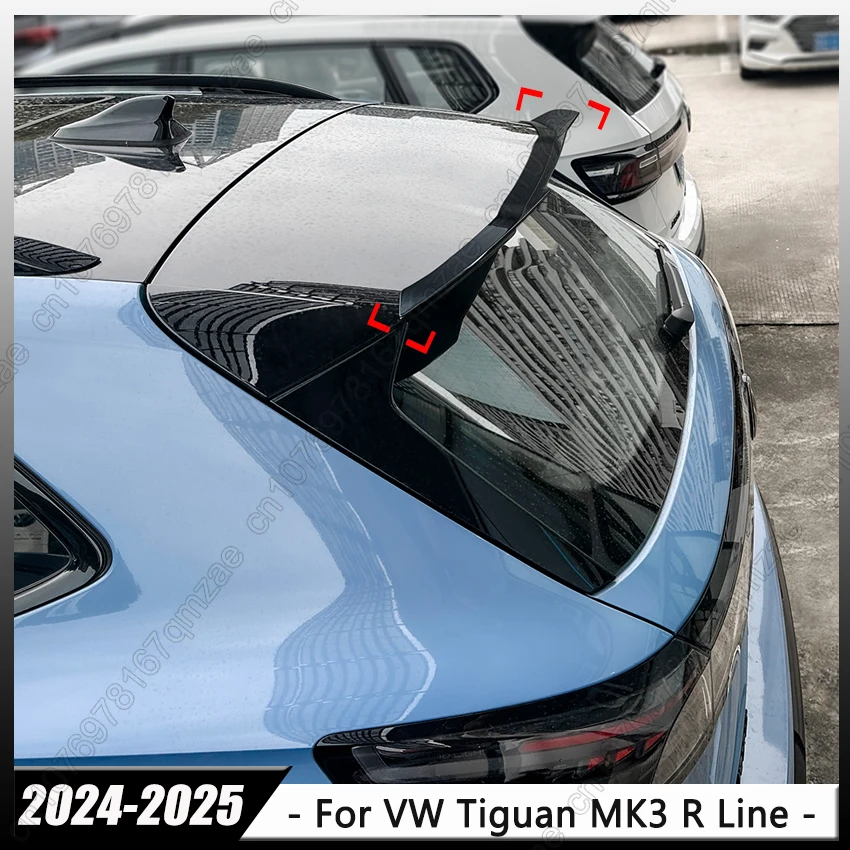 

For VW Volkswagen Tiguan MK3 Rline 2024-2025 Car Rear Roof Trunk Lid Spoiler Wings Car Black Carbon Look Tuning Accessories