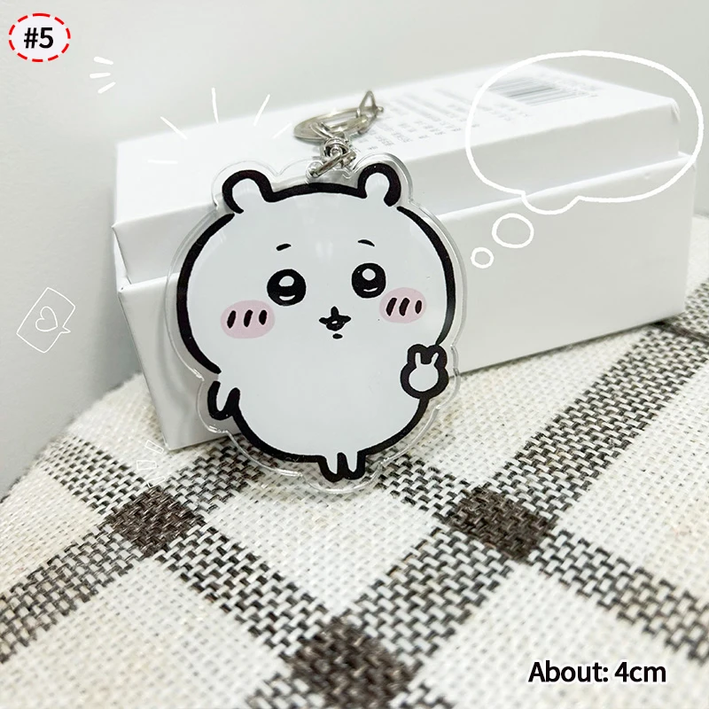 Acrylic Cartoon Keychains Cute Usagi Hachiware Figure Anime Keyring Backpack Pendant Decoration Keychain Accessories Key Chains