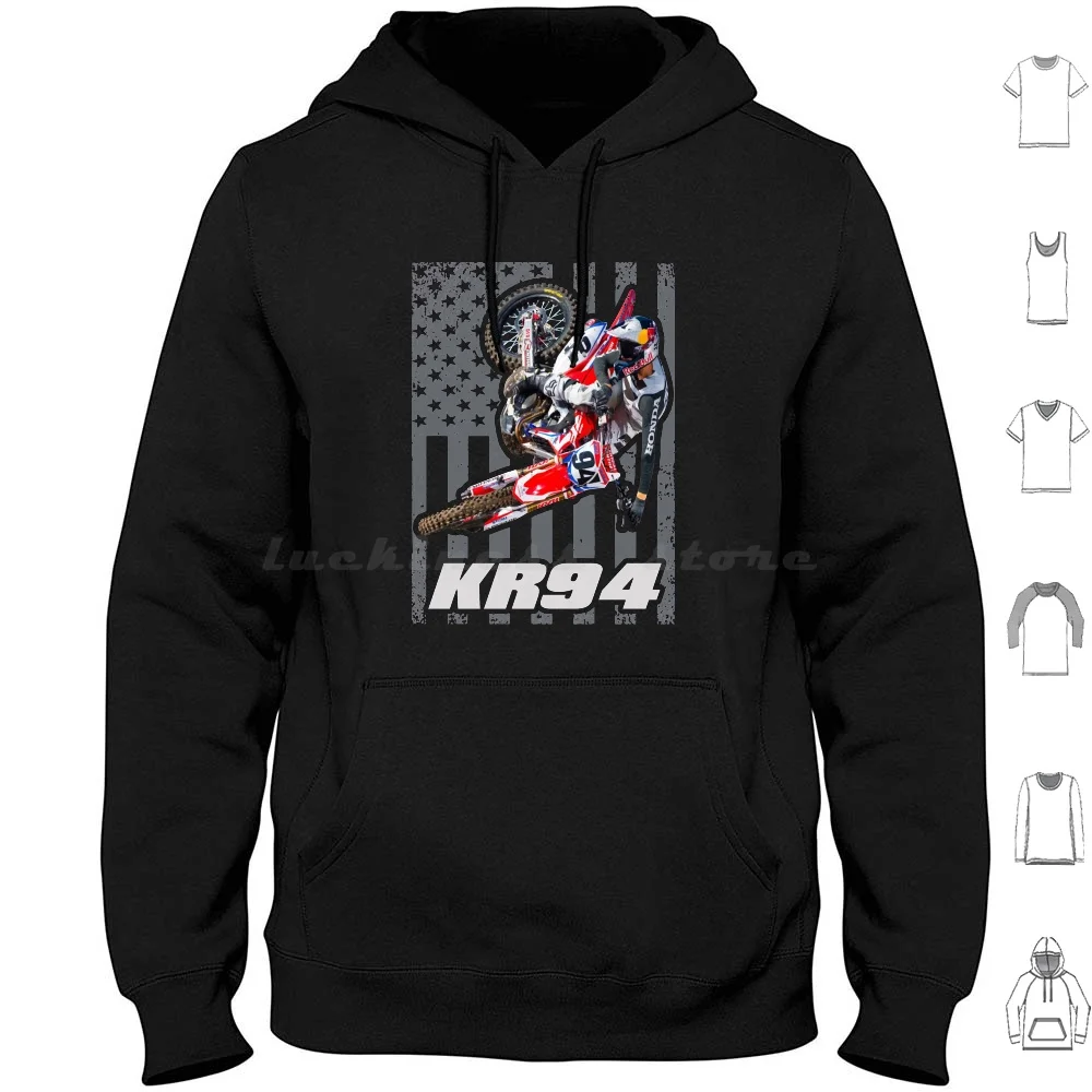 Ken Roczen Kr94 American Flag 450 94 Usa Supercross Hoodies Long Sleeve Ken Roczen Kr94 American Flag 450 94 Usa