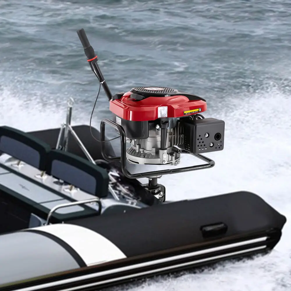 

4-тактный подвесной мотор 8HP 196cc, лодочный двигатель с воздушным охлаждением + 360 ° Рулевое управление 4500 об/мин