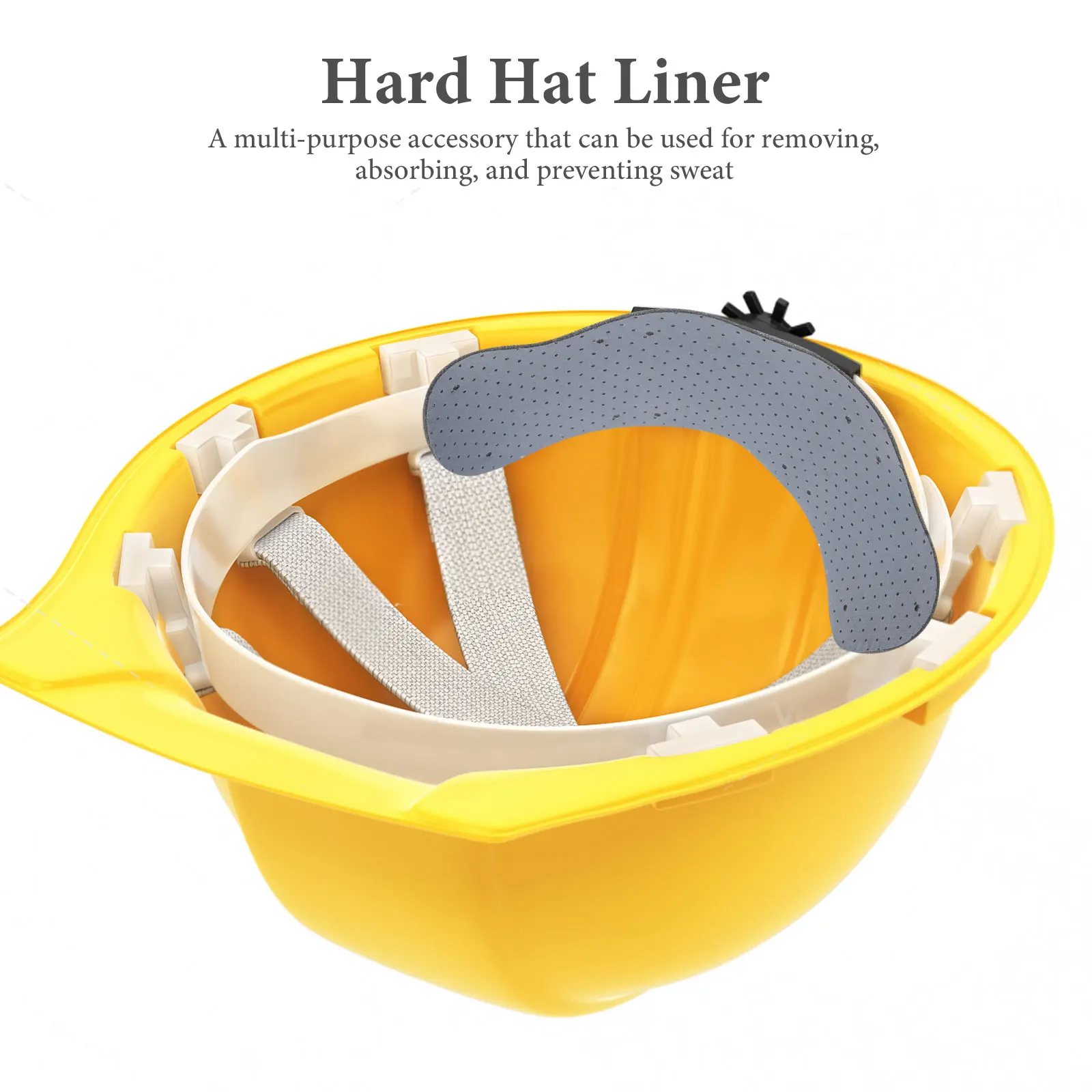 

6pcs 23cm Edge Hard Hat Liner Sweat Absorbent Cotton Band Detachable Antiperspirant for Safety Worker Hardhat
