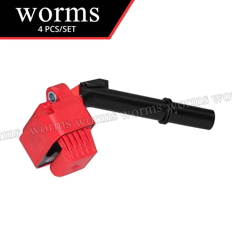 เวิร์มส์คอยล์จุดระเบิดประสิทธิภาพสูงเรซซิ่ง 4 ชิ้นชุดสำหรับเมอร์เซเดส C260 C300 E300 CLA260 2.0L 2649060200