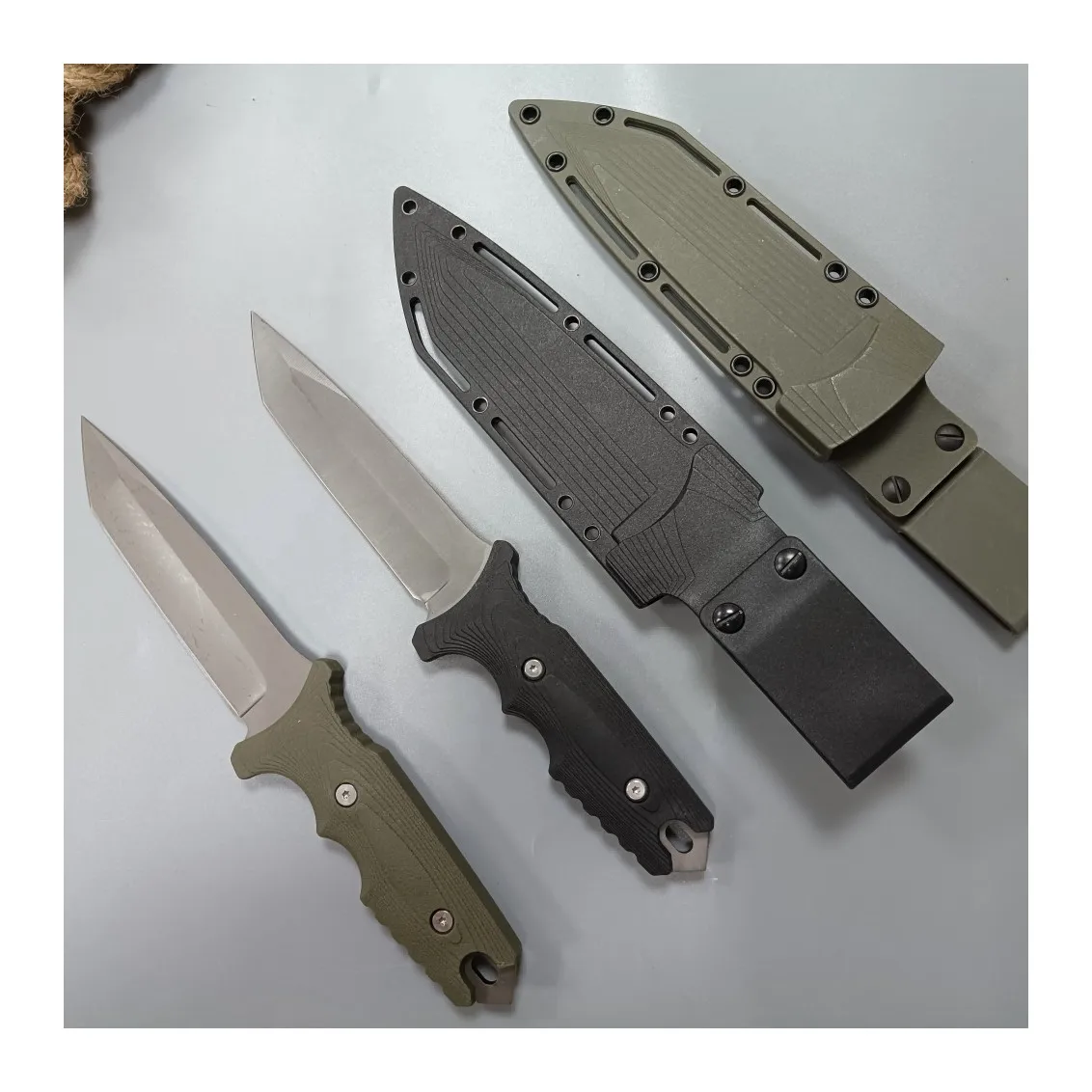 Boning Knifes Handmade Forged Stainless Steel Messer Full Tang Handle Bone Cleaver Professional TPR handle With Knives Cover