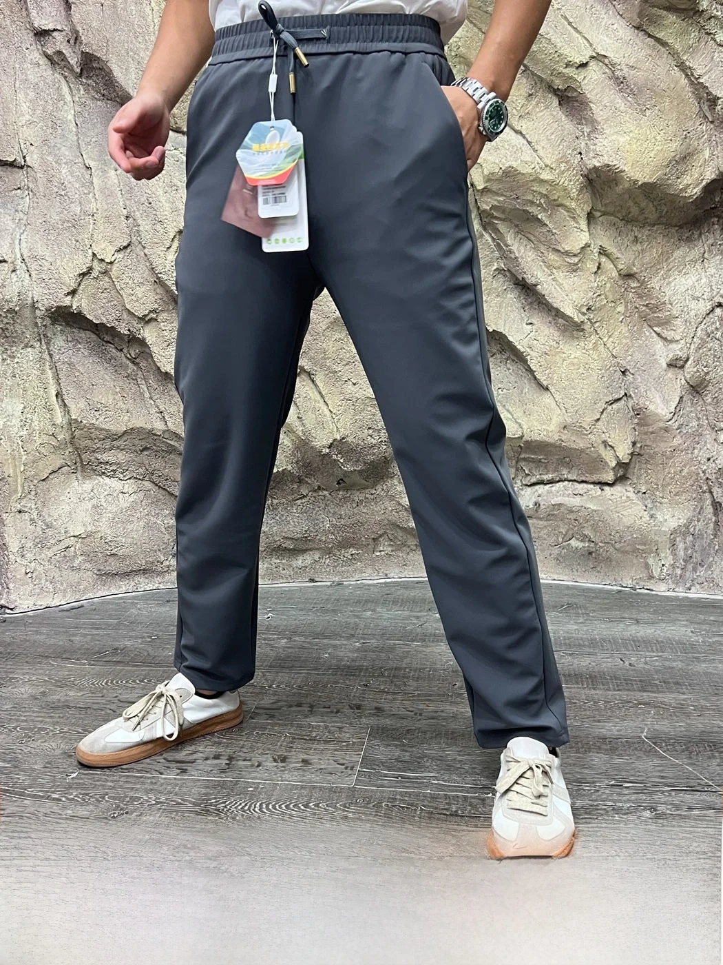 Commuting Series ! Heat Retention Warmth ! Mixed Wool ! Autumn Winter Men's Outdoor Straight Leg Fleece Lined Casual Pants