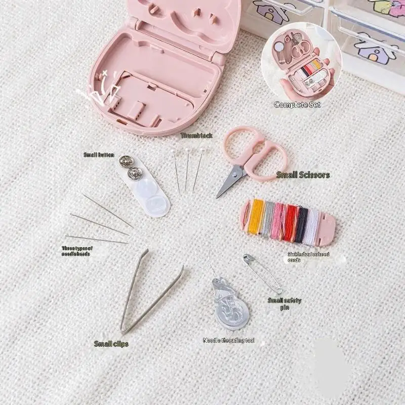 Mini Portable Sewing Kit With Complete Tools Storage Case For Travel Home Repair