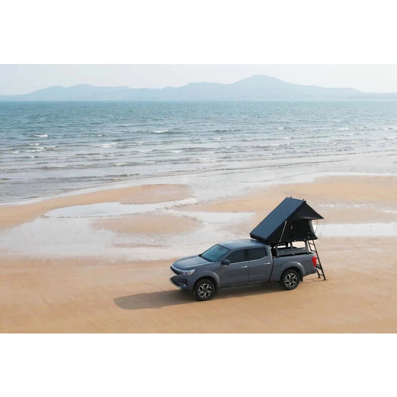 Hot‑selling 2026 Aluminum Wedge‑shaped Hard‑Rooftop Tent, Waterproof 2‑3 Person 4x4 Off‑road Camping Car Roof Tent