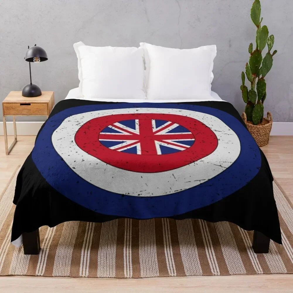 

Retro Captain Carter - British Captain Shield - British Flag Throw Blanket Soft Sherpa Fleece Warm Blanket for Winter