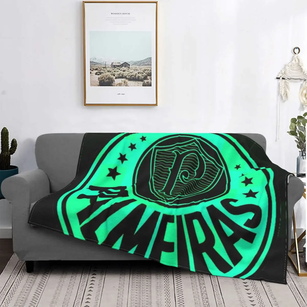 Palmeiras Blanket Thick Flannel Nap Blanket Couch Blanket Family Expenses